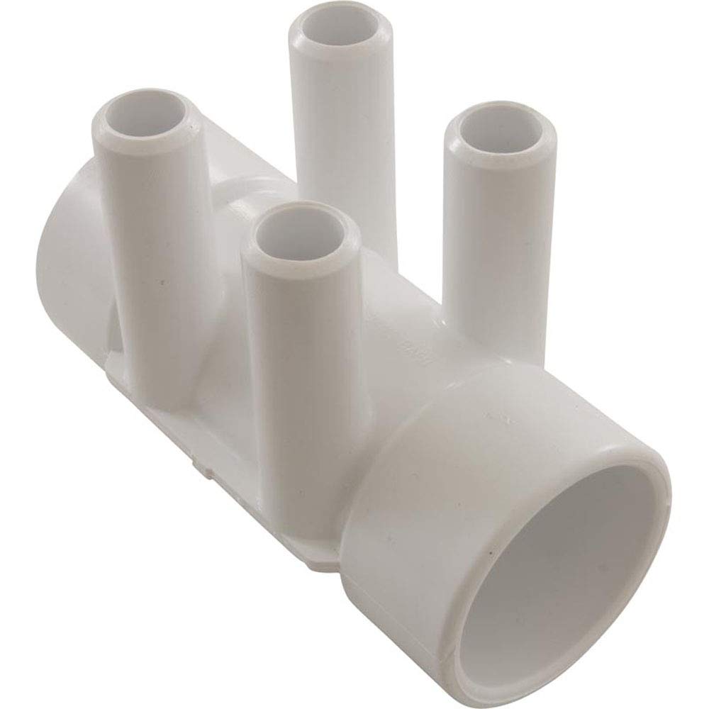 Waterway Plastics Manifold, 3/4" sb, 4 Port, FlowThru, 1-1/2"s x 1-1/2"s
