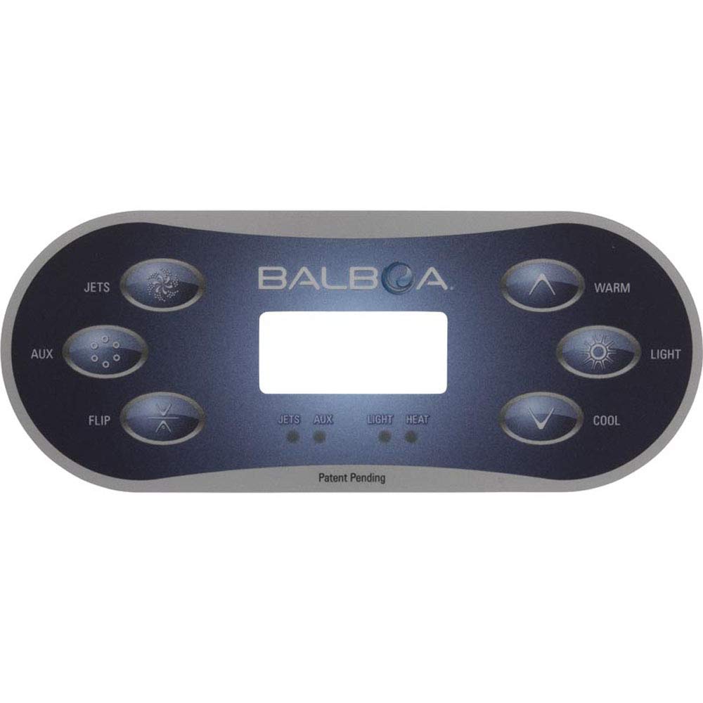 Balboa Overlay, Balboa BP Series,TP600,6 Button,P1,Aux,Flip,Temp,Lt 12101