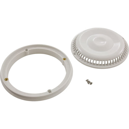 Afras Anti-Vortex Drain Cover and Ring 7.75 inch with 2 Screws - White Pool Main Grate Replacement 10064W ABF64