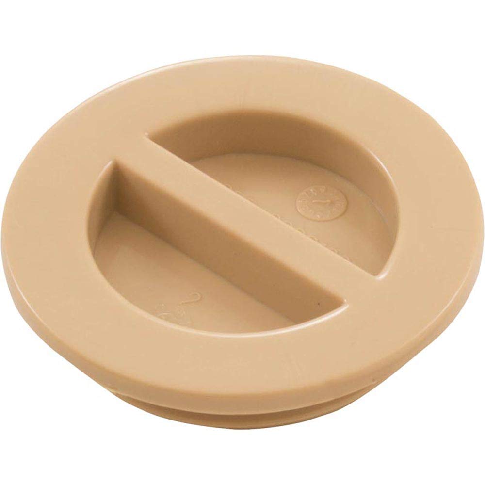 Custom Molded Products 1.5In Npt Flat Plug, Tan