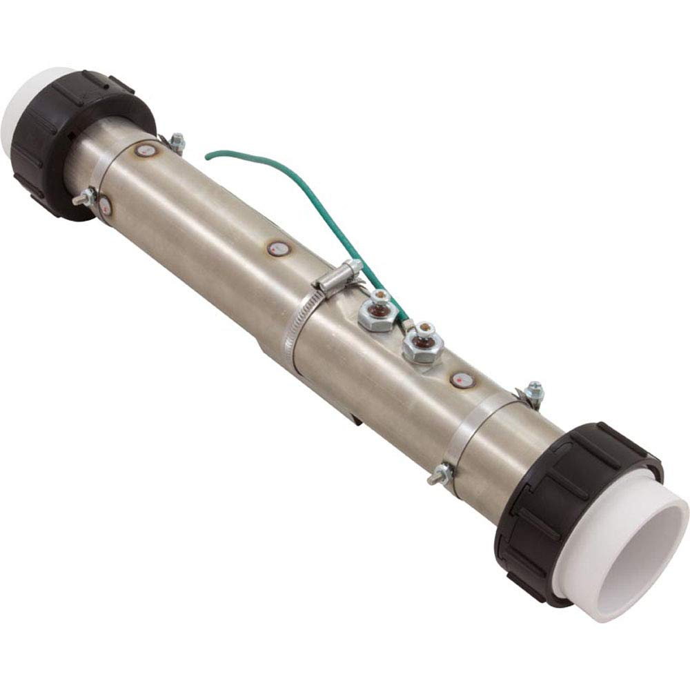 Hydro Quip Heater, FloThru, Universal, 15" x 2", 230v, 5.5kW, w/Union