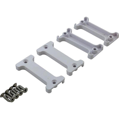 AquaStar 32in. Channel Drain Flat Grate Anti-Entrapment Suction Outlet Cover with Frame White 32CDFLFR101