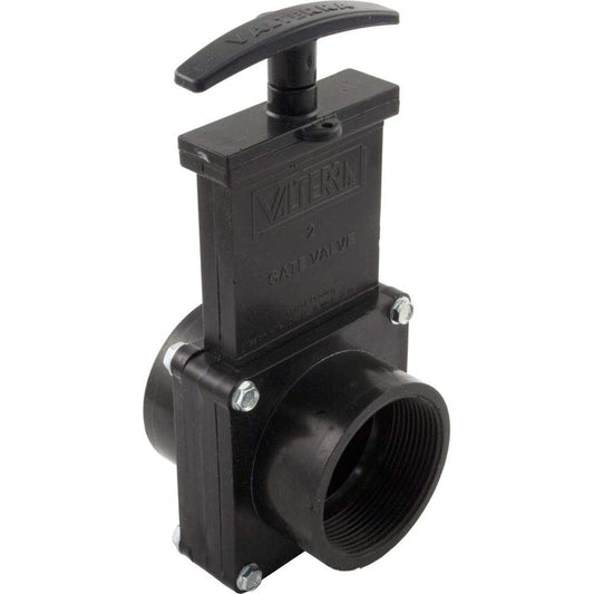 Valterra 7207 3-Piece 2" FPT 40 PSI Pool & Spa Black Gate Valve