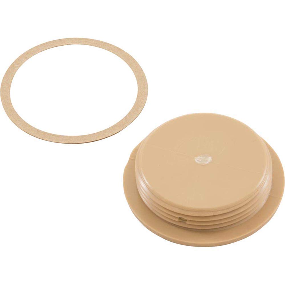 Custom Molded Products 1.5In Npt Flat Plug, Tan