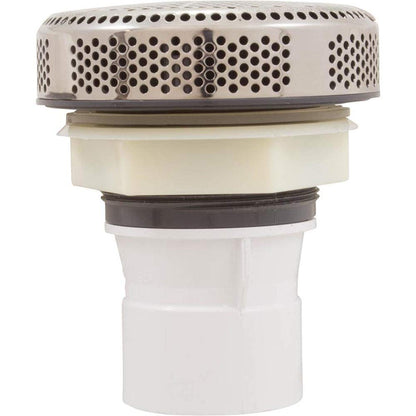 Waterway Plastics Suction Assembly, WW Super Hi-Flo, 3-3/8"hs, 2" s, White/ss