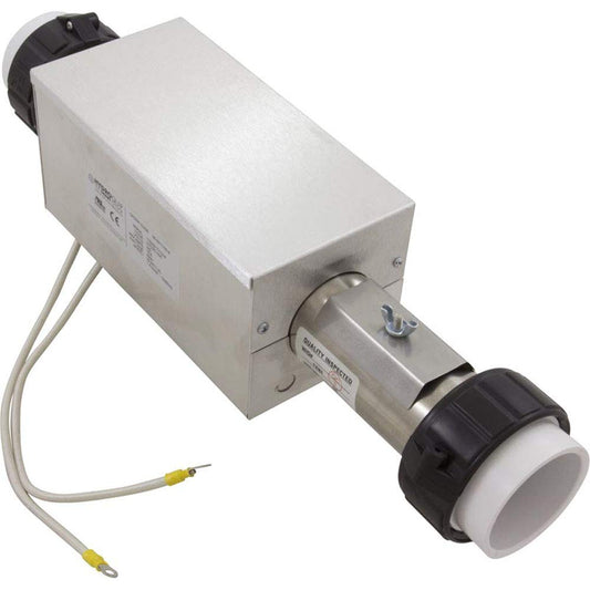 Hydro-Quip Heater, FloThru,CalSpa XL Repl,15"x2", 230v,4.0kW,w/Box, Gen 26-0011-5S-K