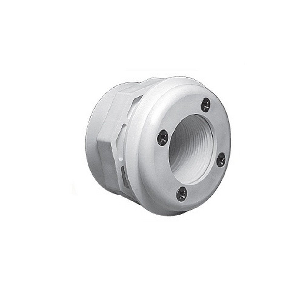 Waterway 400-9067B 1.5" FPT x Socket Steel Wall Fitting Assembly Gray