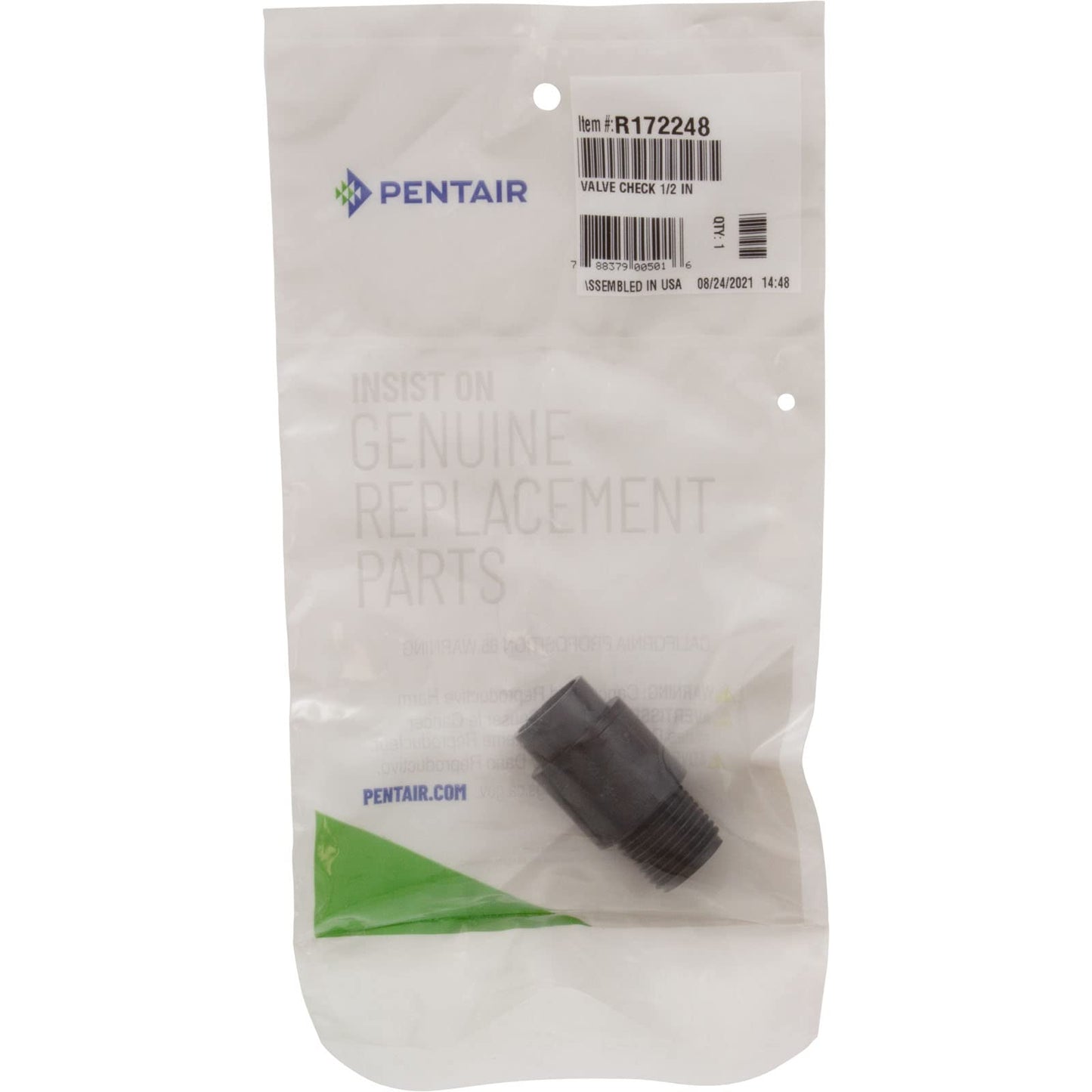 Pentair R172248 Check Valve Replacement Rainbow 320 Automatic Chlorine/Bromine In-Line Pool and Spa Feeder