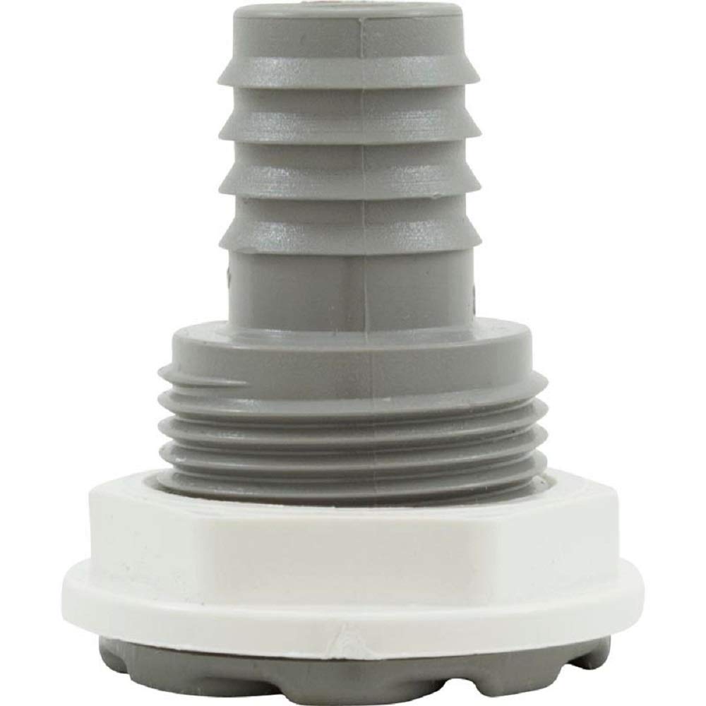 Waterway Bulkhead Fitting, 3/4" b, Swirl, Gray