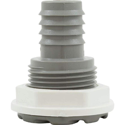 Waterway Bulkhead Fitting, 3/4" b, Swirl, Gray
