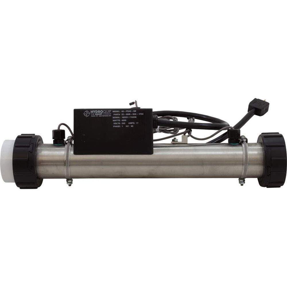 Hydro-Quip Heater, FloThru,PS-B Series M7TM,15"x 2", 230v,4kW, 30" Cord 48-PS40-SB
