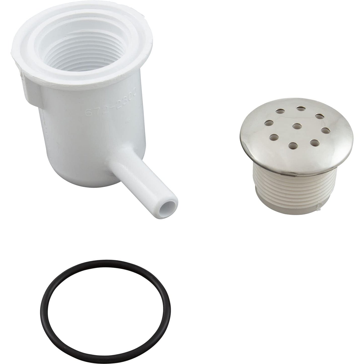 Waterway Top-Flo Air Injector 3/8in. Barbed Ell - SS Escutcheon 670-2350