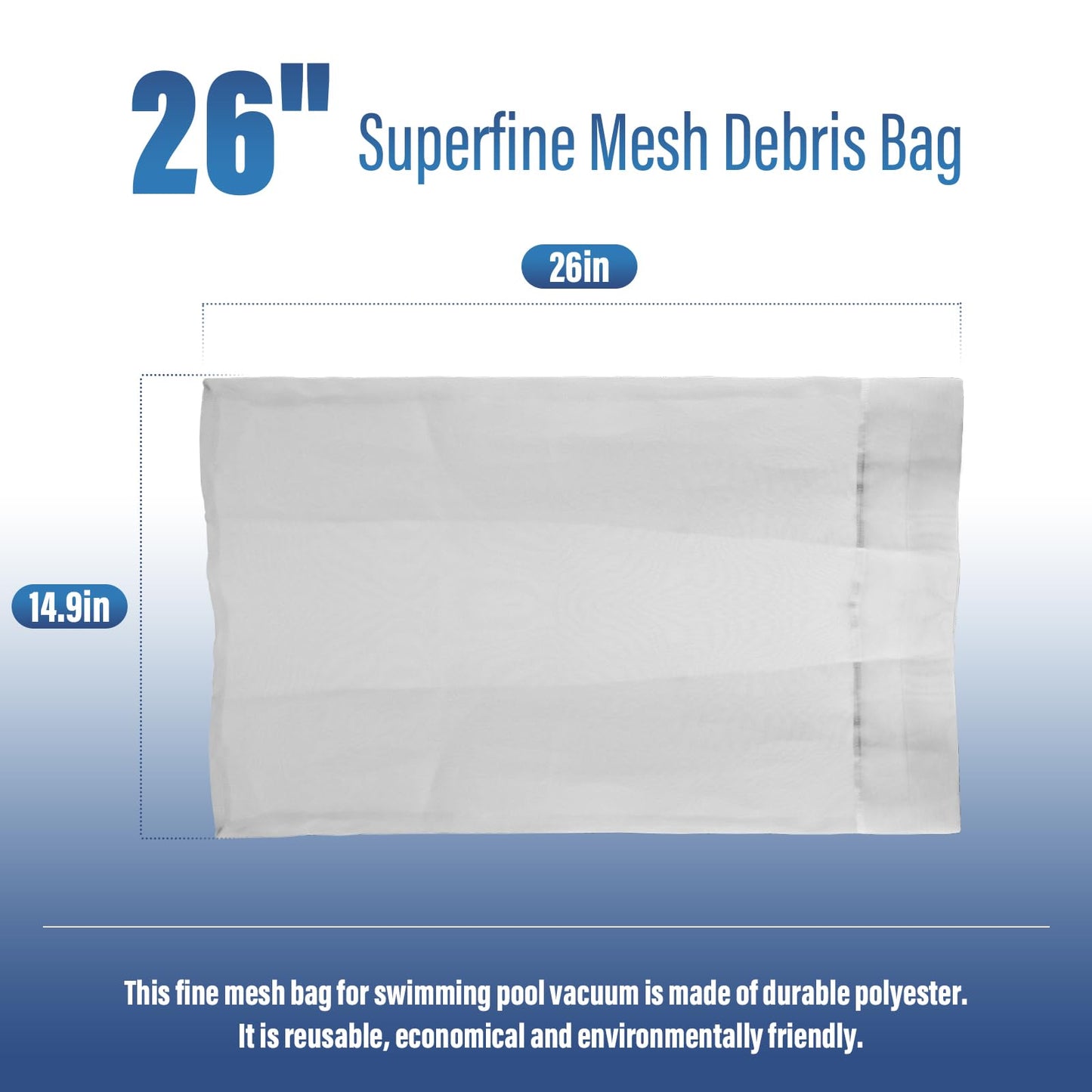 019-D-2100 Superfine Mesh Debris Bag Replacement for Power-Vac PV2100 PV2200 PV2500 PV3000