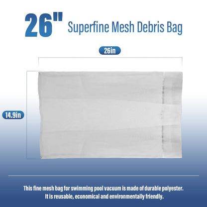 019-D-2100 Superfine Mesh Debris Bag Replacement for Power-Vac PV2100 PV2200 PV2500 PV3000
