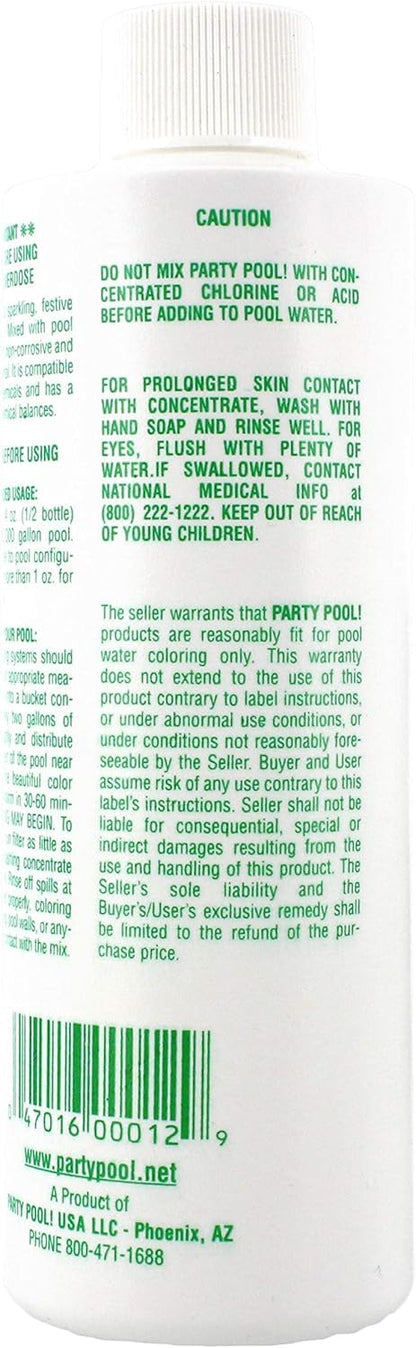 Party Pool Color Additive Green Lagoon, 8 Ounce