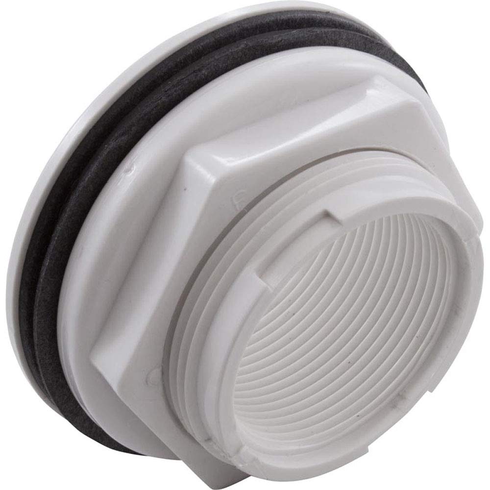Waterway Plastics 806105082503 White 1-1/2" FPT Thru with Nut