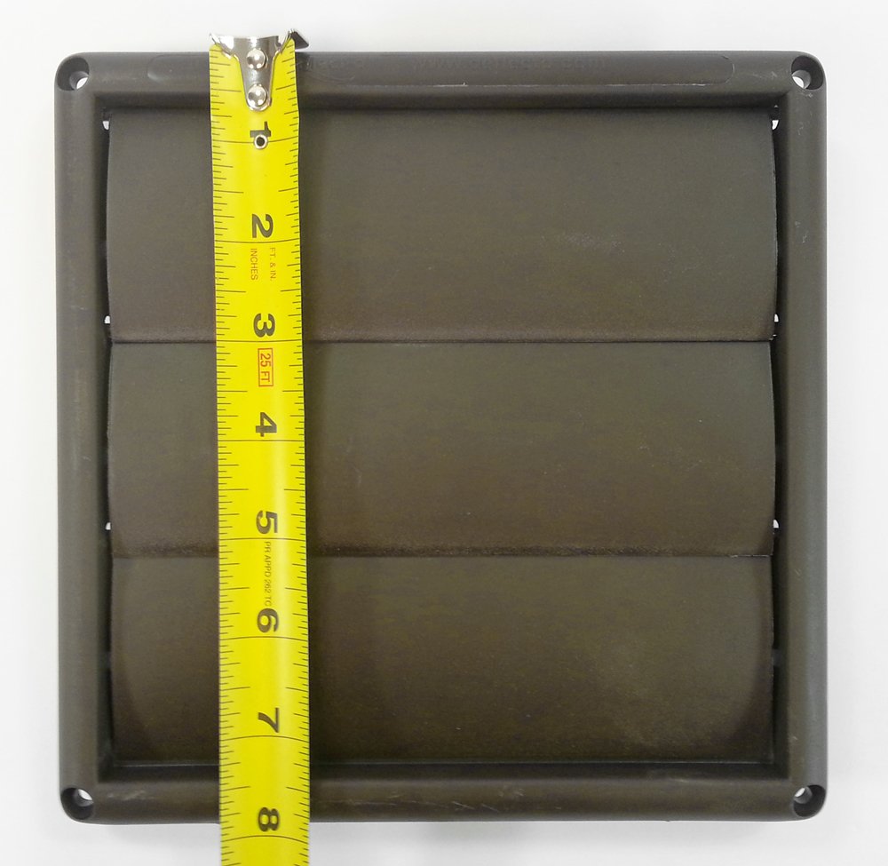 Deflecto Supurr-VentÂ® Louvered Vent Hood, 6", Brown