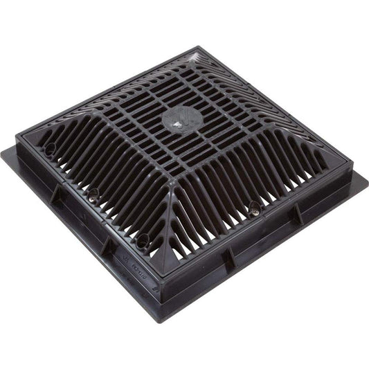 Waterway 6404791V 640-4791 V, Main Drain Grate, 9"x 9", with Frame (2011), Black