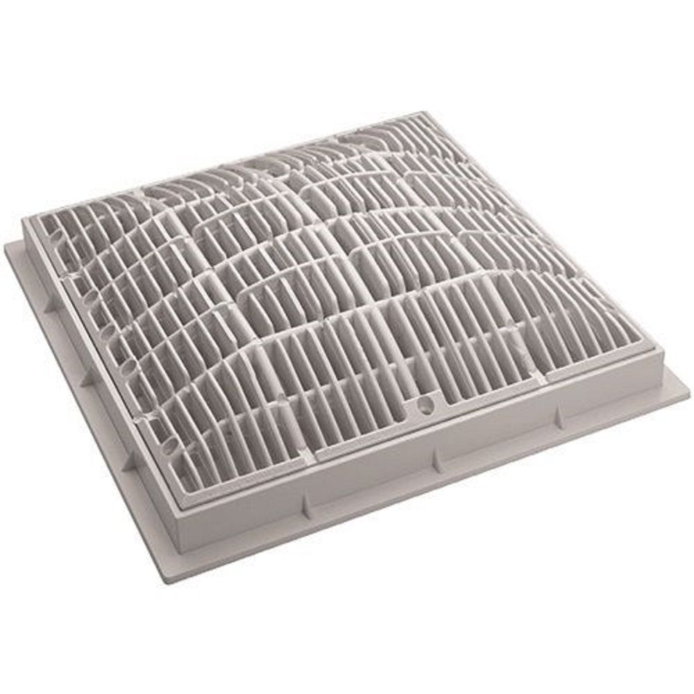 Waterway 640-4790 V 6404790V 9" x 9" Grate and Frame-White 640-4790V