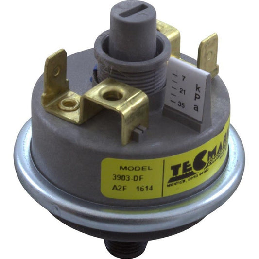 Tecmark Pressure Switch 3903-DF, 1A, 1/8" mpt,SPST,Field Adj
