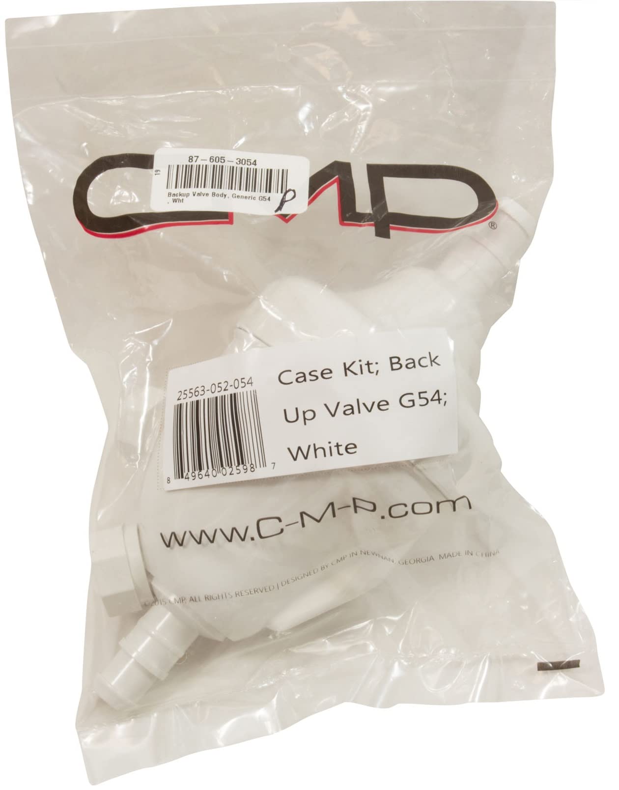 Custom Molded Products CMP Backup Valve Body, Generic G54, Wht 25563-052-054