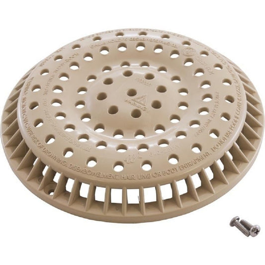 Waterway 642-2159-BEI V 8" Round Main Drain Grate without Screws - Beige