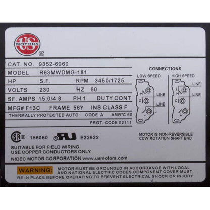 Gecko Aqua-Flo Flo-Master XP3 4 HP 230V Dual Speed 56 Frame Side Discharge Pump 08342761-2041