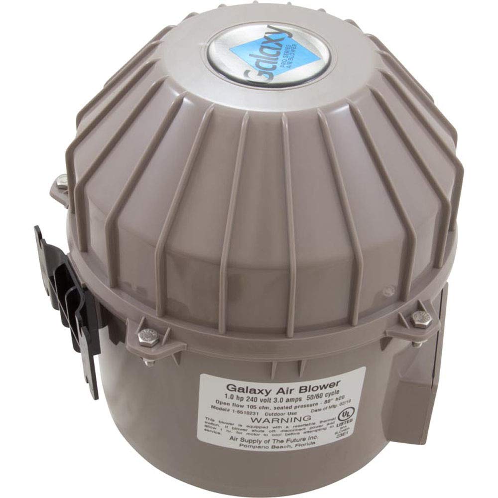 Air Supply 6510231 Blower, Galaxy V2, 1.0hp, 230v, 3.0A, Hardwire