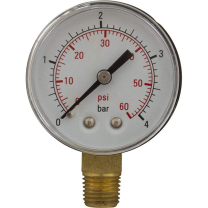 Custom Molded Products 0-60 PSI Pressure Test Gauge, Bottom Mount