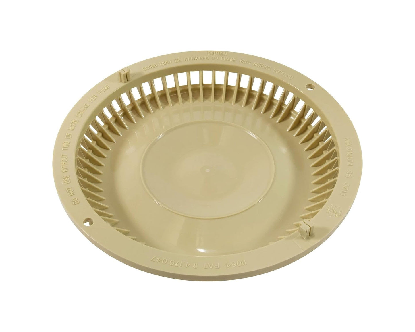 Afras Anti-Vortex Drain Cover 7.375 inch - Tan Pool Main Grate Replacement 7 3/8 with 2 Screws 11064TAN