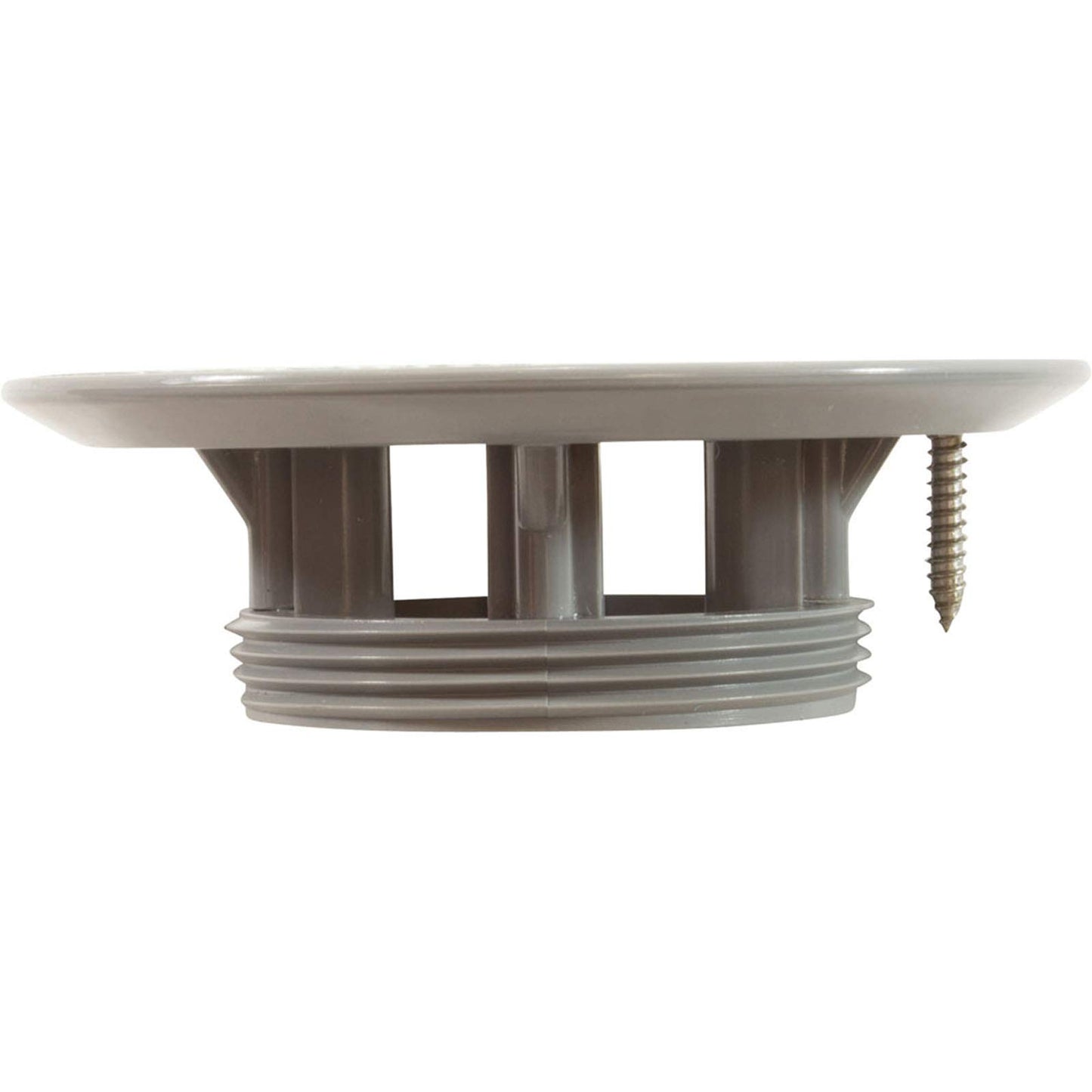 Custom Molded Products Floor Inlet Fitting Cover Wth Screw Gray