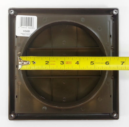 Deflecto Supurr-VentÂ® Louvered Vent Hood, 6", Brown