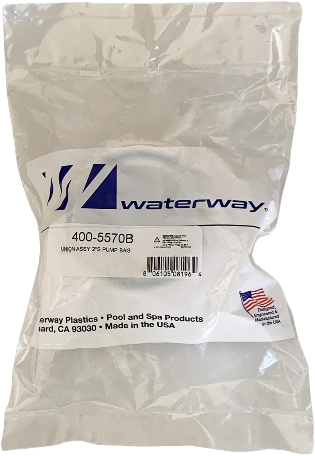 Waterway Pump or Filter Union w/Oring 400-5570B same as 400-5570