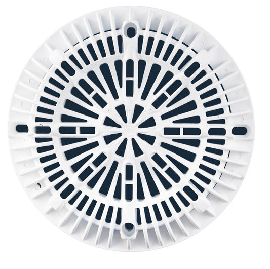 Custom Molded Products CMP 25507-100-000 8" Galaxy Drain Cover with Screw Packet, White