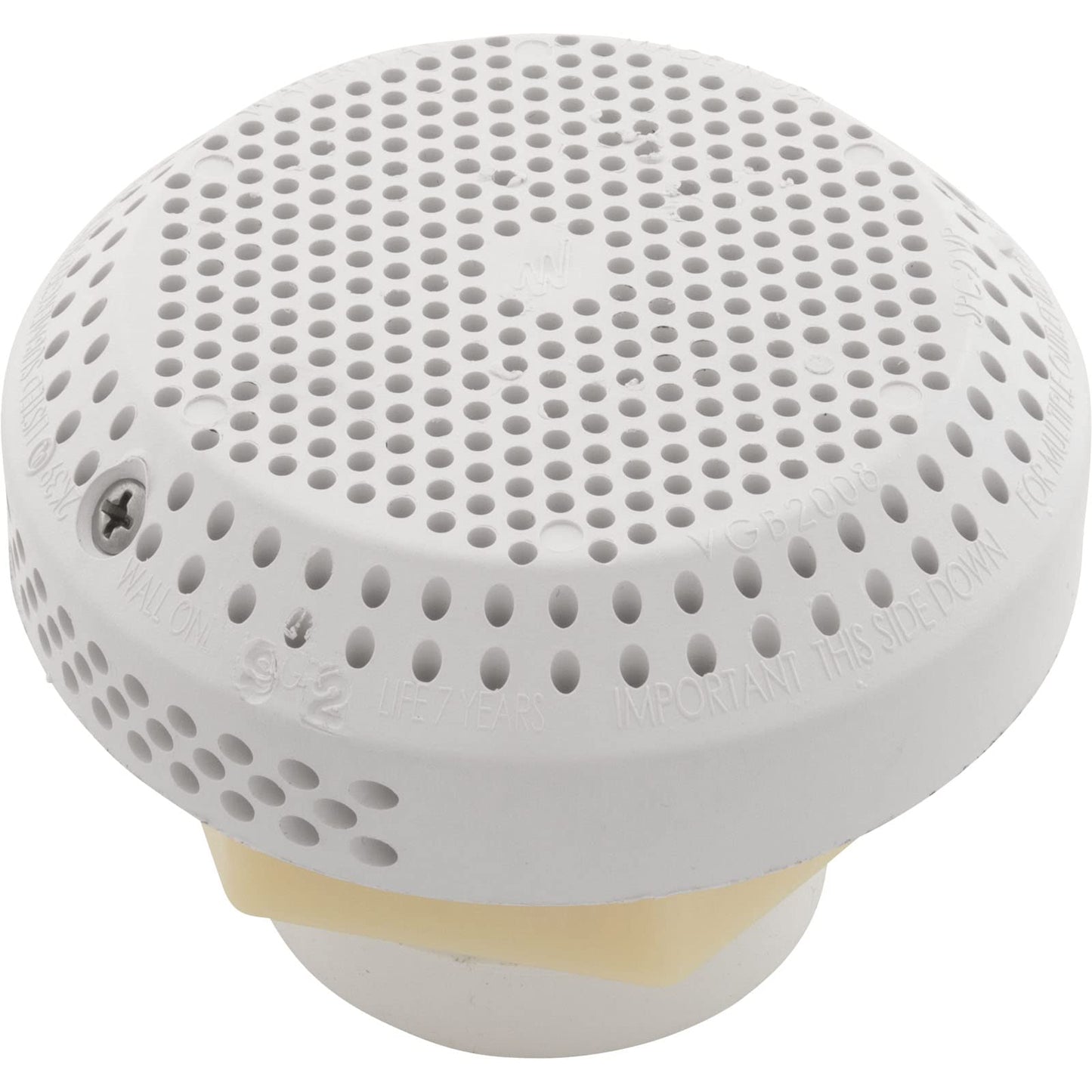 Waterway Plastics 806105379337 Suction Assembly W/hex Nut Wall White Fitting