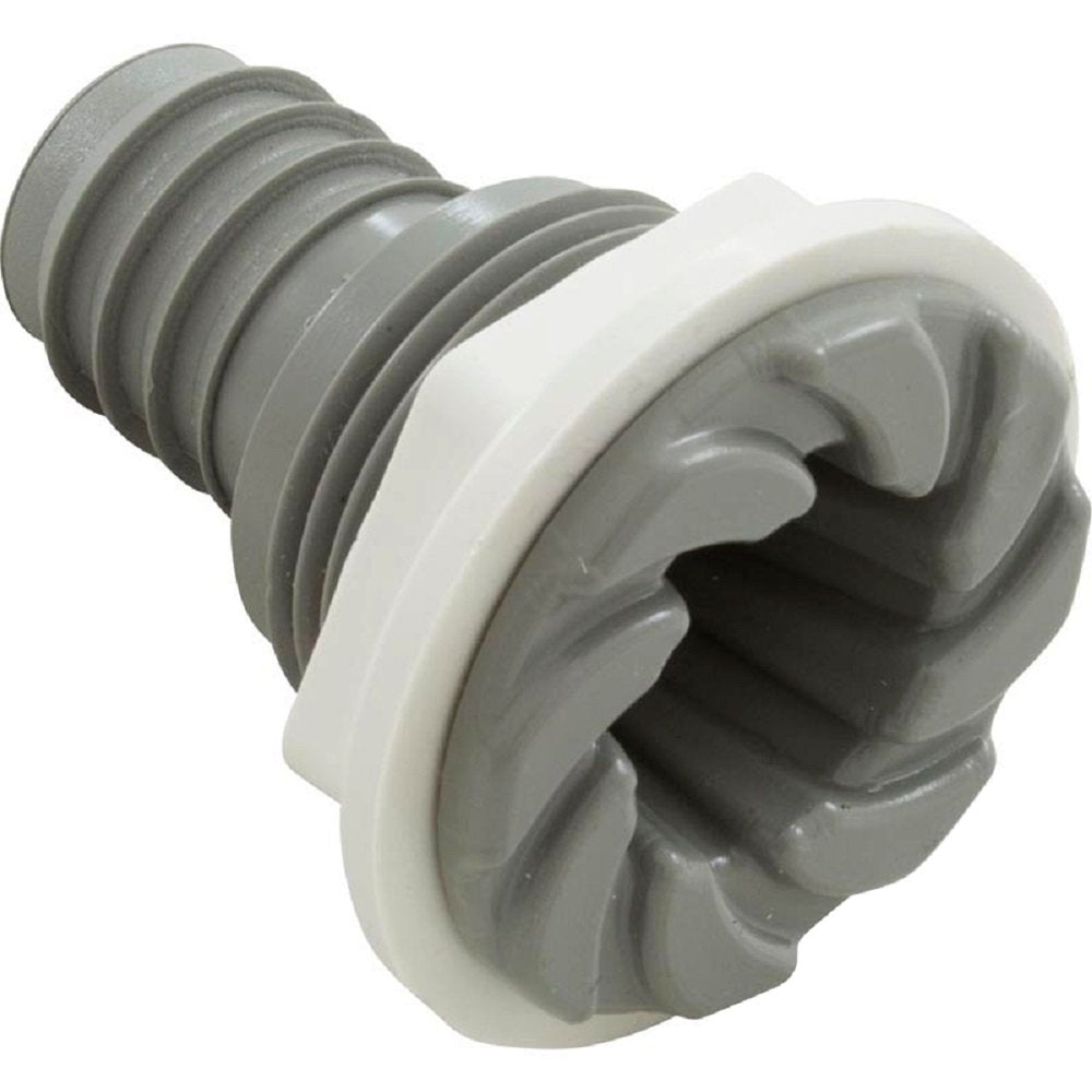 Waterway Bulkhead Fitting, 3/4" b, Swirl, Gray