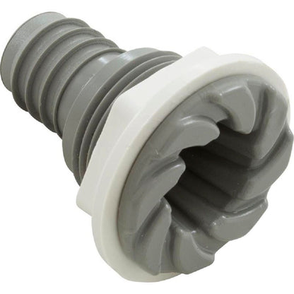 Waterway Bulkhead Fitting, 3/4" b, Swirl, Gray