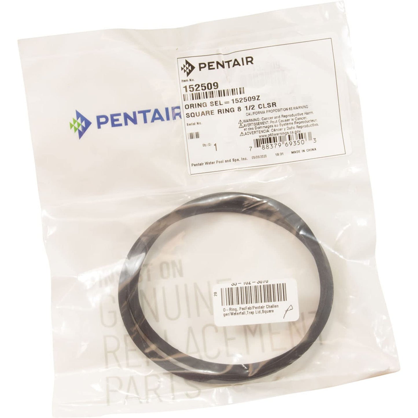 Pentair 152509 8-1/2" O Ring Pump/Filter