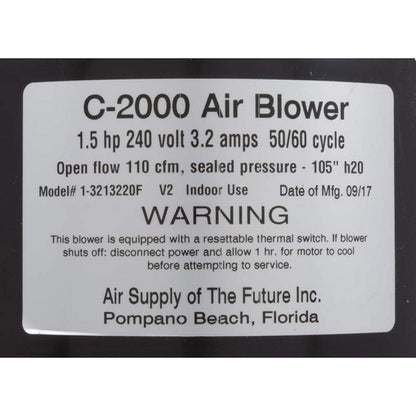 AIR BLWR COMET 2000 1.5HP 230V 3215231