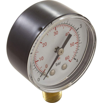 Custom Molded Products 0-60 PSI Pressure Test Gauge, Bottom Mount