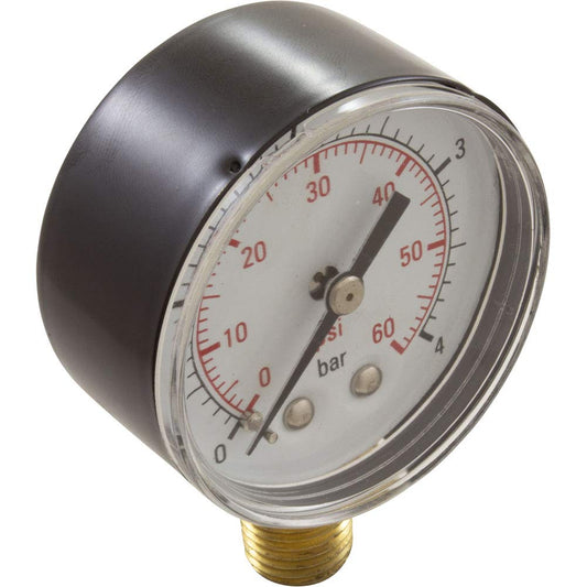 Custom Molded Products 0-60 PSI Pressure Test Gauge, Bottom Mount