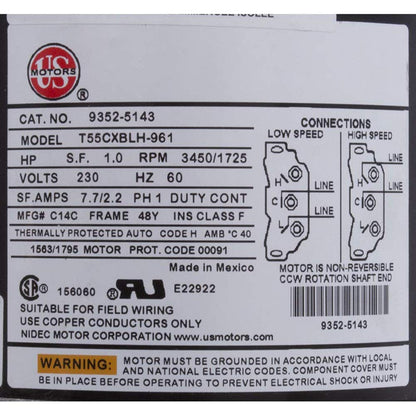 Gecko Aqua-Flo 06115517-2040 Flo-Master 1.5 Horsepower 2 Speed 230 Volts Xp2 Spa Pump