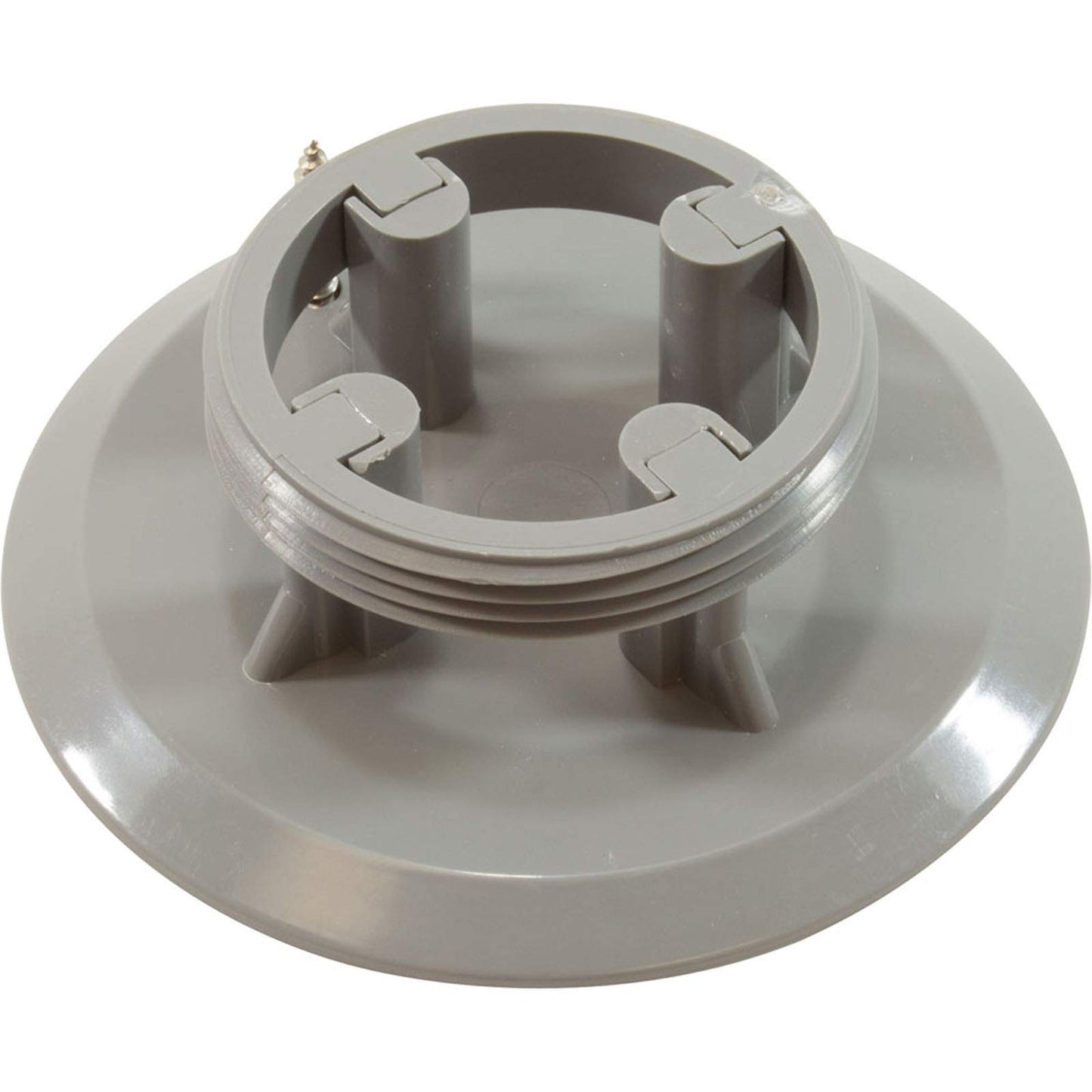 Custom Molded Products Floor Inlet Fitting Cover Wth Screw Gray