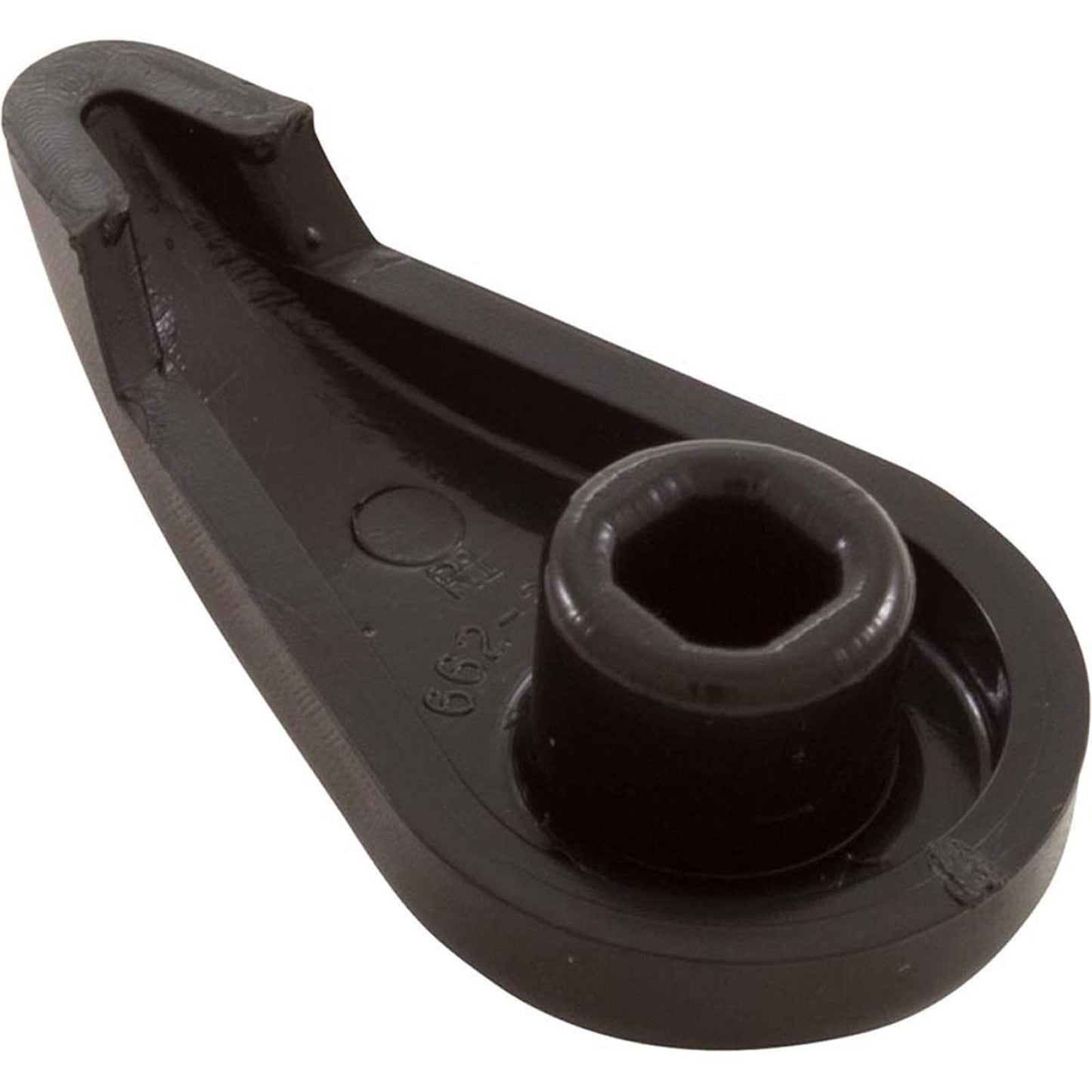 Waterway Plasti Handle,1" Curved Top Access Air Control,Notched,Black