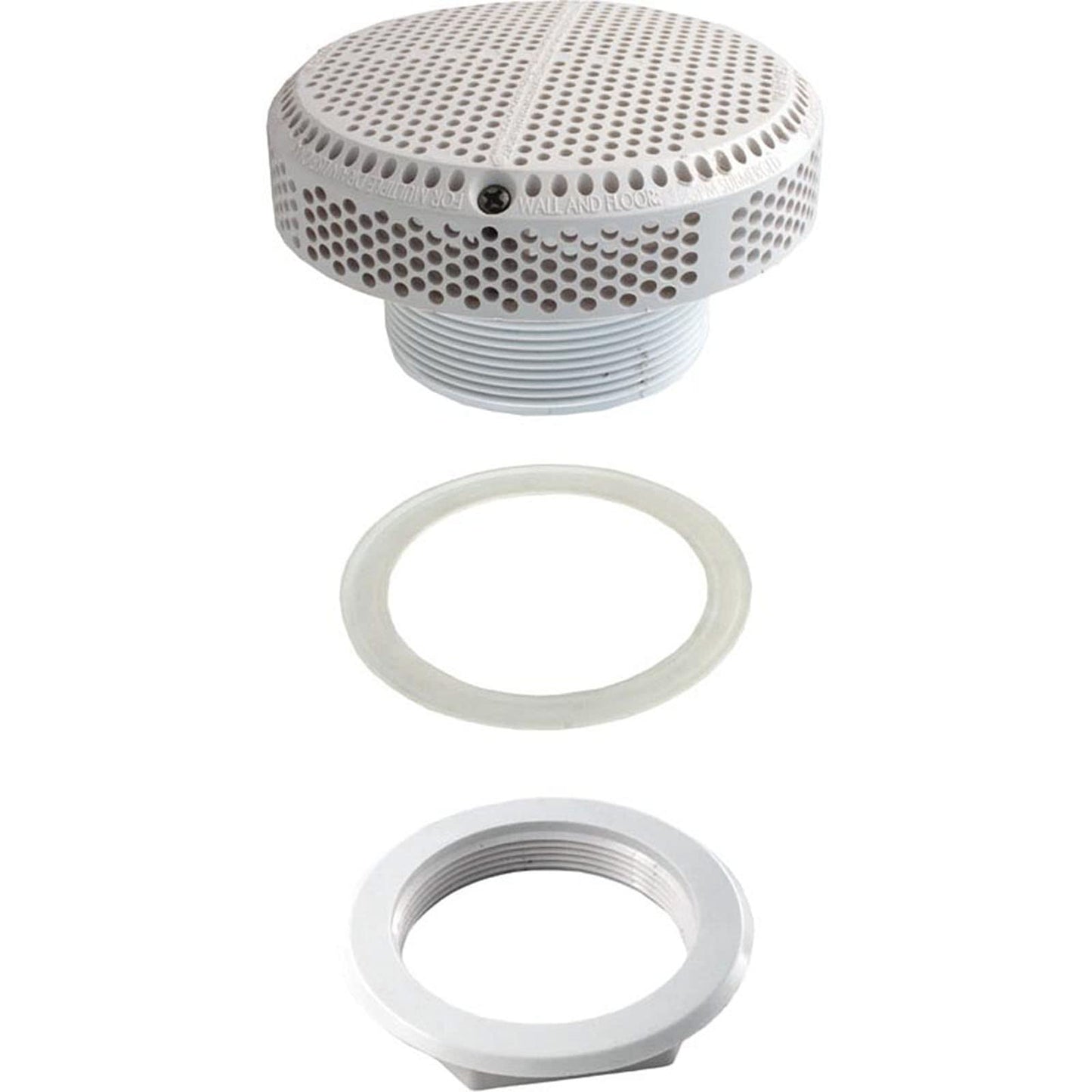 Waterway Plastics 806105367877 Straight 2 1/2" 180GPM White 640-3580V Super Hi-Flo Suction Assembly