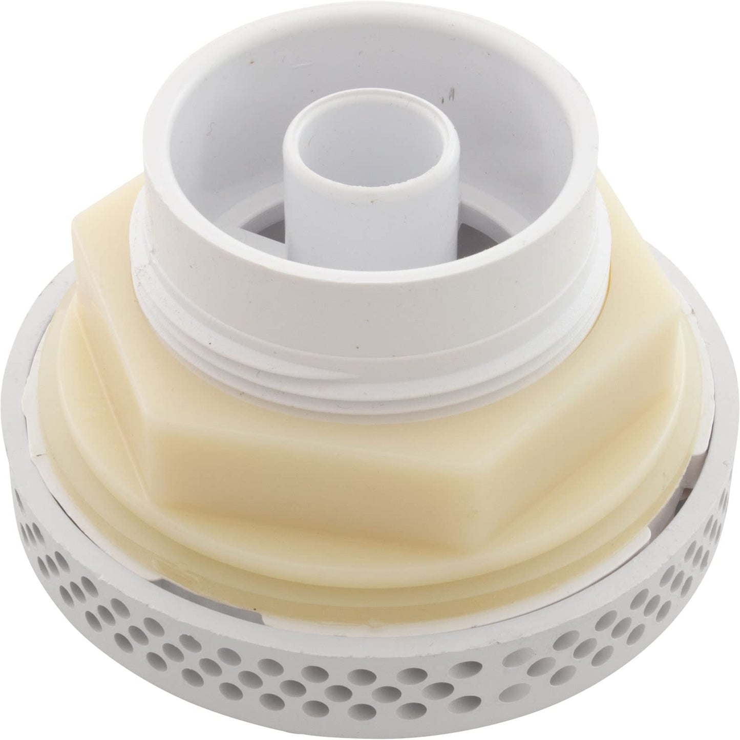 Waterway Plastics 806105379337 Suction Assembly W/hex Nut Wall White Fitting