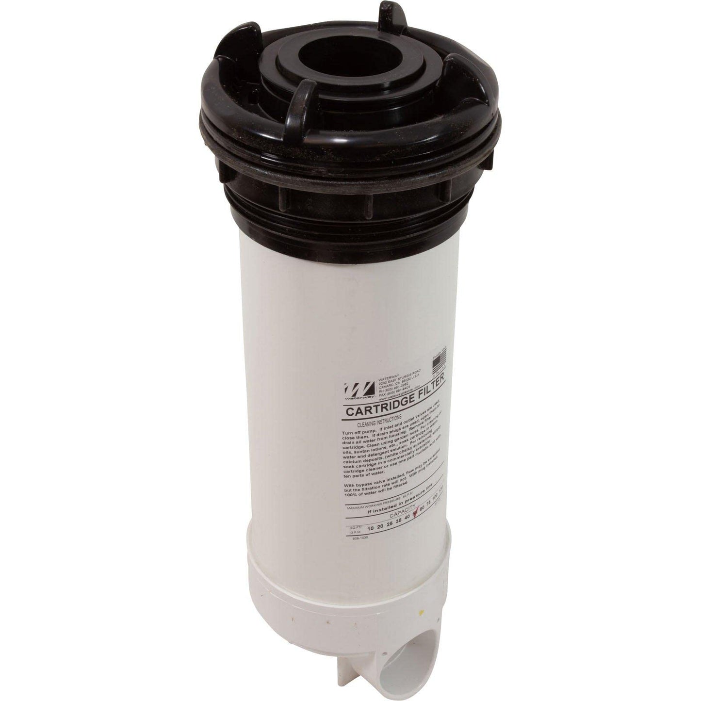 Waterway Low Pro Dyna-Flo 2" Skct -50Sq Ft Black 510-6551