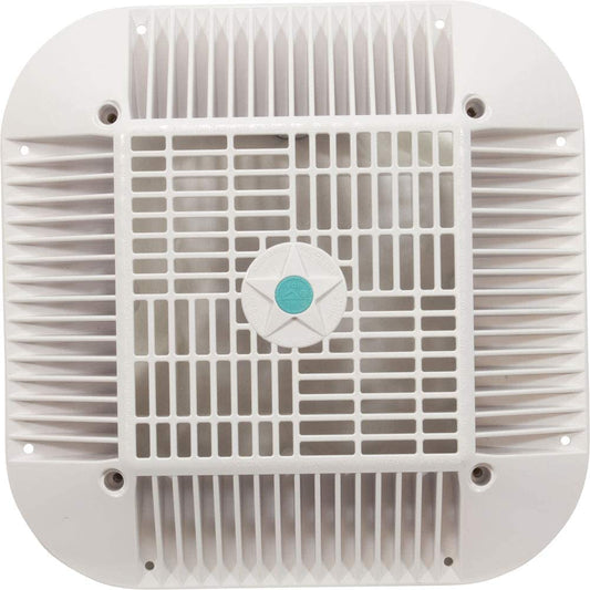 AquaStar 14in x 14in Retrofit VGB to 9in x 9in Suction Outlet Cover with Mud Frame White 914101