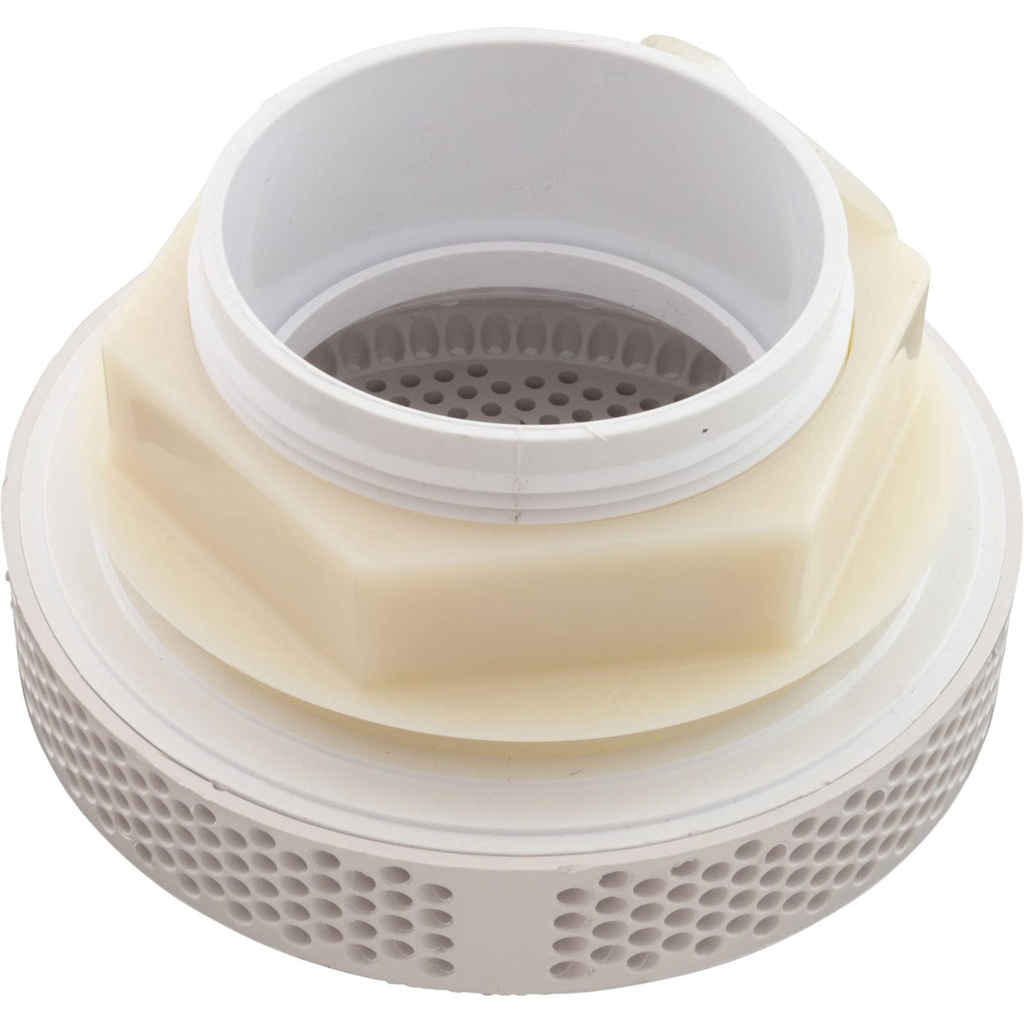 Waterway Plastics 806105367877 Straight 2 1/2" 180GPM White 640-3580V Super Hi-Flo Suction Assembly