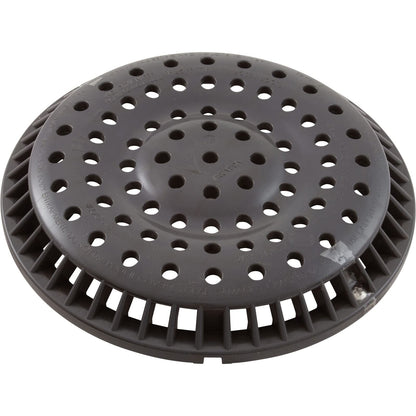 Waterway Plastics Main Drain Grate, WW Anti-Vortex, 8" Round, w/o Screws, Dk Gry